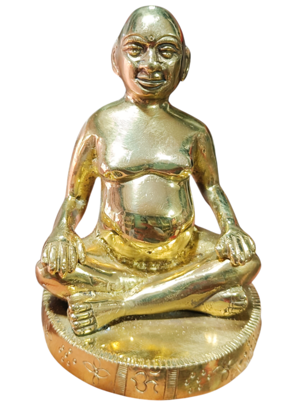 bhagwan Nityanand Pure Brass Idol 4"