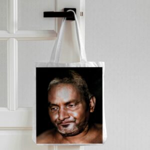 Baba Photo Printed Tote Bag – White