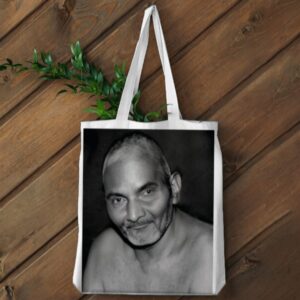 Baba Photo Printed Tote Bag – White