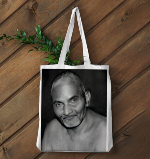 Baba Photo Printed Tote Bag – White
