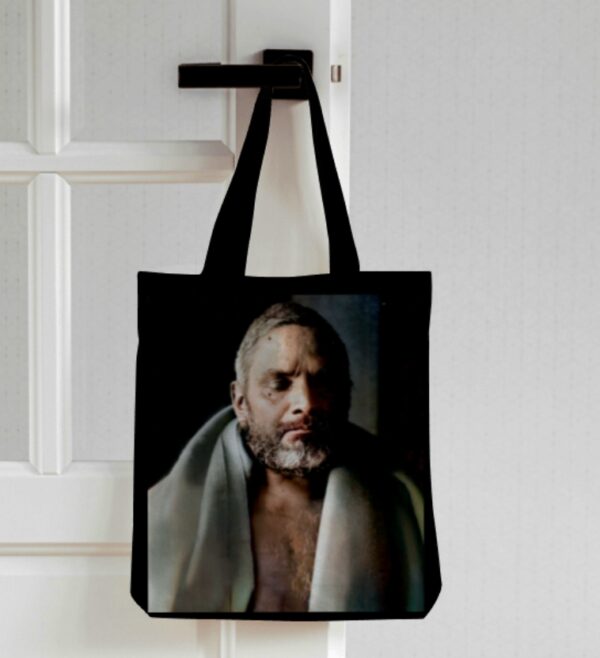 Baba Photo Printed Tote Bag – Black