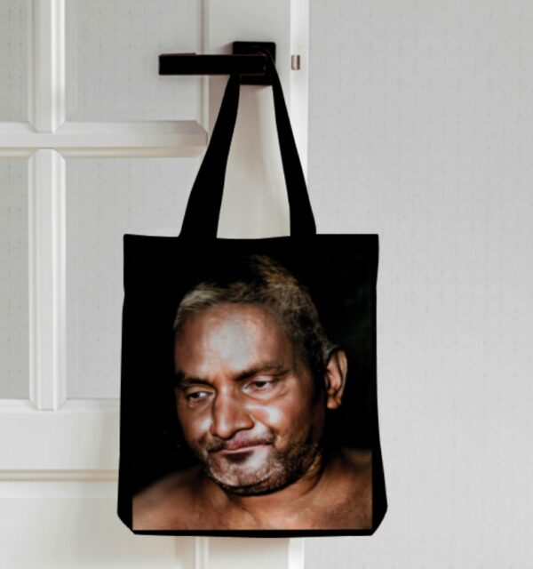 Baba Photo Printed Tote Bag – Black