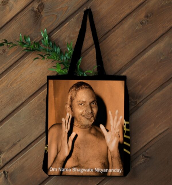 Baba Photo Printed Tote Bag – Black - Image 2