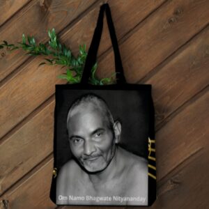 Baba Photo Printed Tote Bag – Black