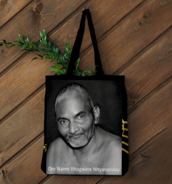 Baba Photo Printed Tote Bag – Black