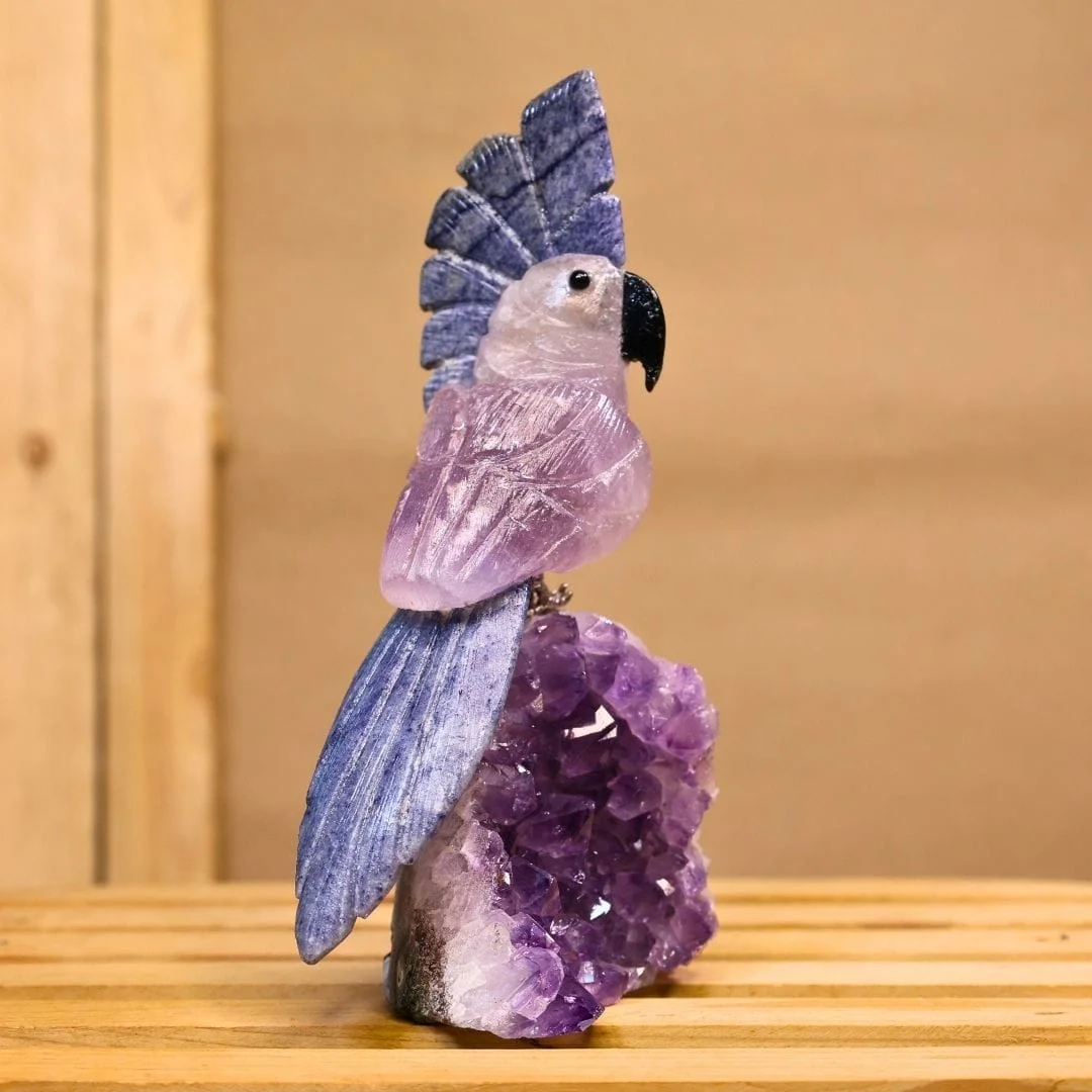 Amethyst Duze with Bird (Boosts Luck & Prosperit)