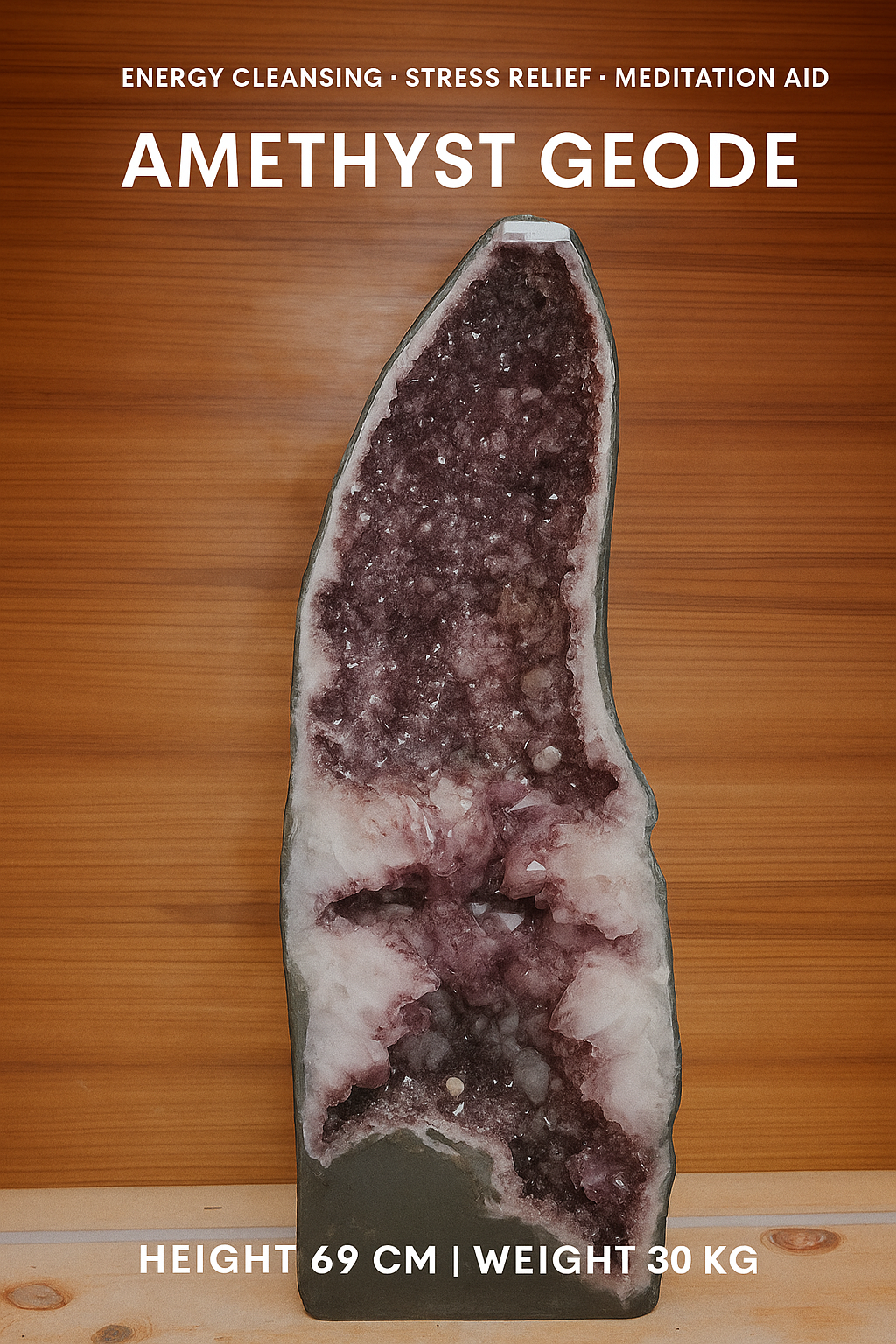 Amethyst Geode (Energy Cleansing, Stress Relief & Meditation Aid)
