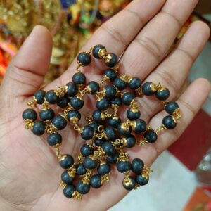 Brass Capped Karungali Mala Govt. Certification