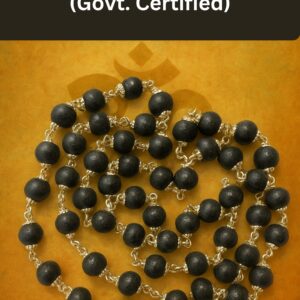 Silver Capped Karungali Malai – with Free Karungali Bracelet Gift with Govt. Certification